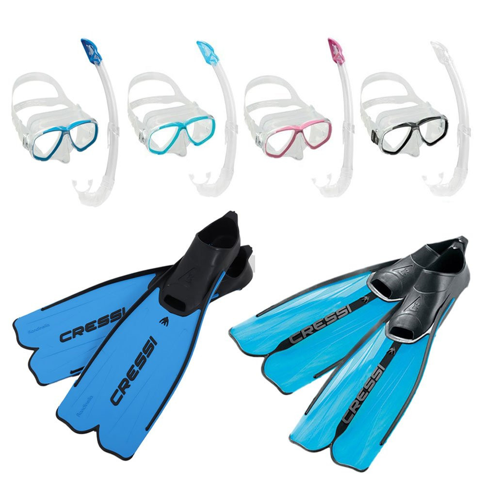 Buy Cressi Perla Rondinella Dive Mask Snorkel and Fins Set online at