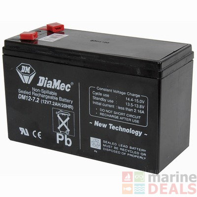 12V Charger Mighty Max 12V 7.2AH SLA Battery for Lowrance Portable Fishfinder