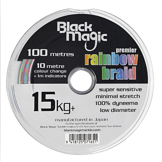 Buy Black Magic Premier Rainbow Braid 15kg 1200m online at MarineDeals