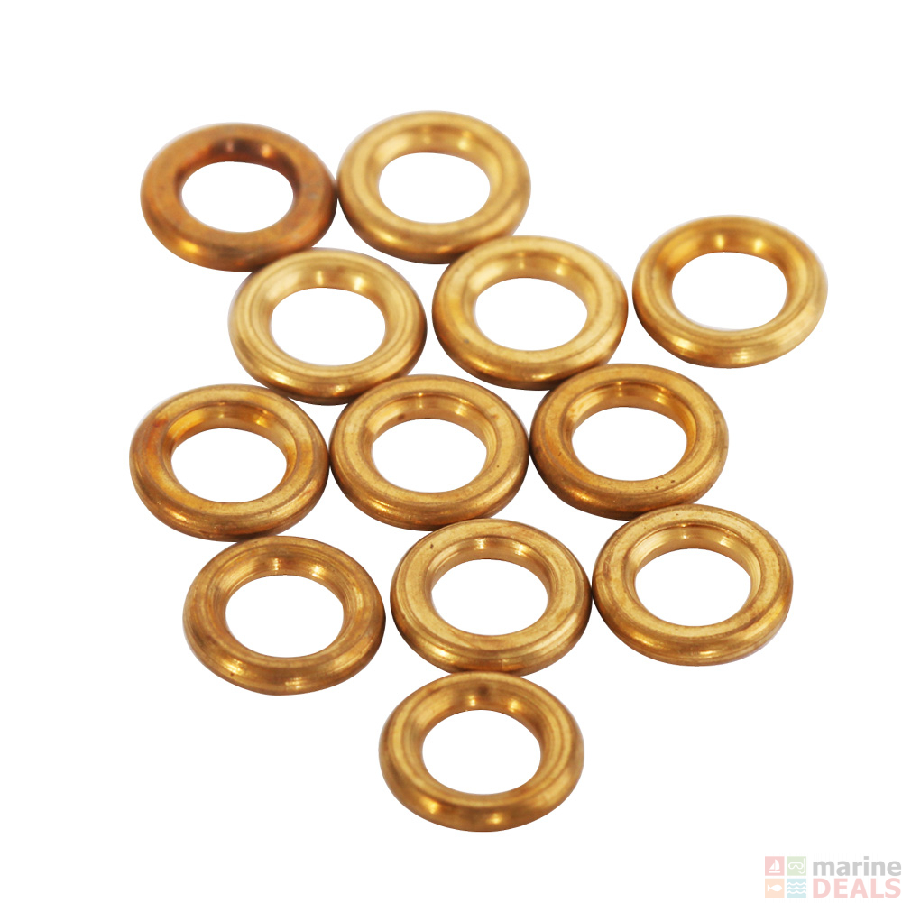 Buy Solid Brass Rings 12pc online at MarineDeals.co.nz