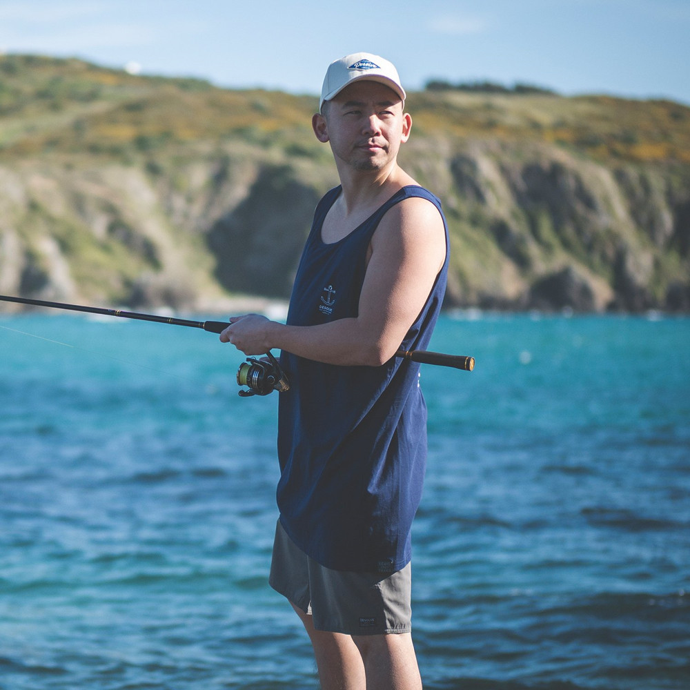 Buy Desolve Sink or Swim Mens Singlet Navy online at MarineDeals.co.nz