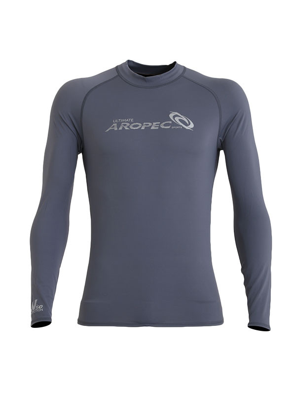 Buy Aropec Lycra Mens Long Sleeve Rash Vest Grey online at MarineDeals