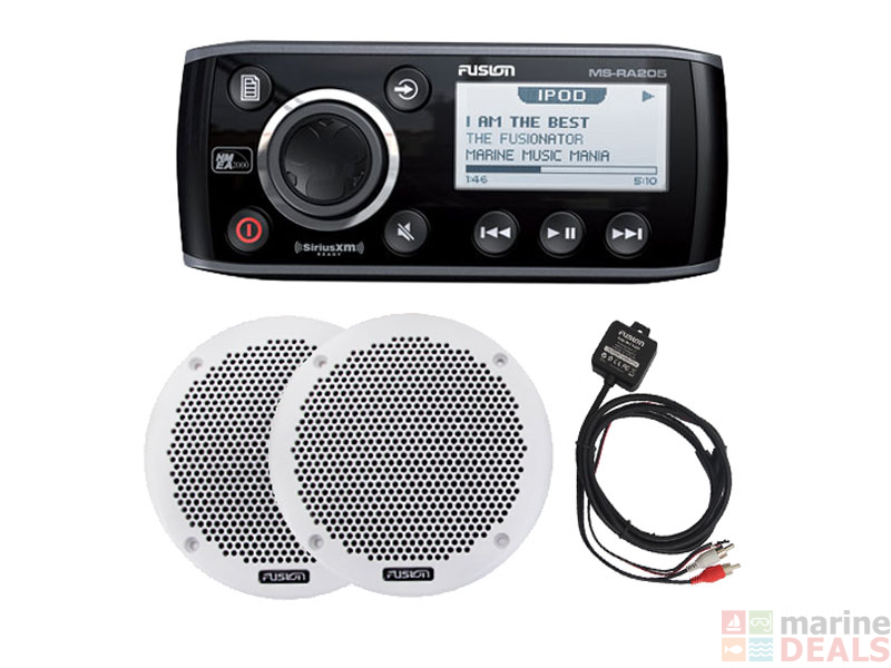 Buy Fusion MSRA205 Marine Stereo Package with Bluetooth and 6in
