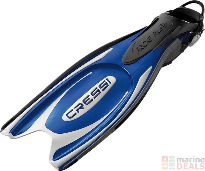 Buy Cressi Frog Plus Adult Open Heel Dive Fins Blue US78 online at