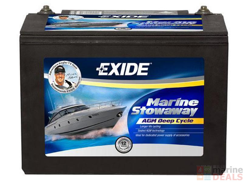 Buy Exide Marine AGM Deep Cycle Battery MSDC31 120Ah online at MarineDeals....