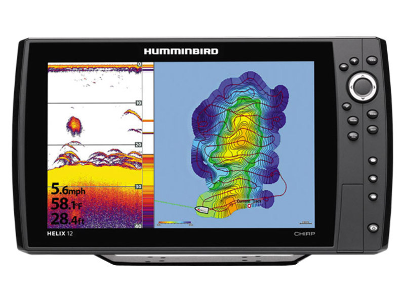 Buy Humminbird Helix 12x G1 CHIRP GPS/Fishfinder with Transom Mount