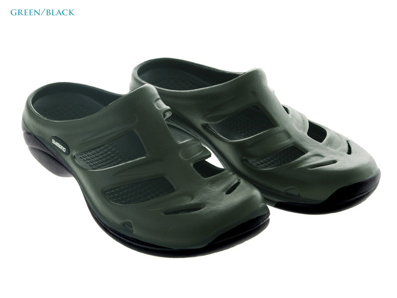 Buy Shimano Evair Boat Sandals Green/Black US8 online at MarineDeals.co.nz