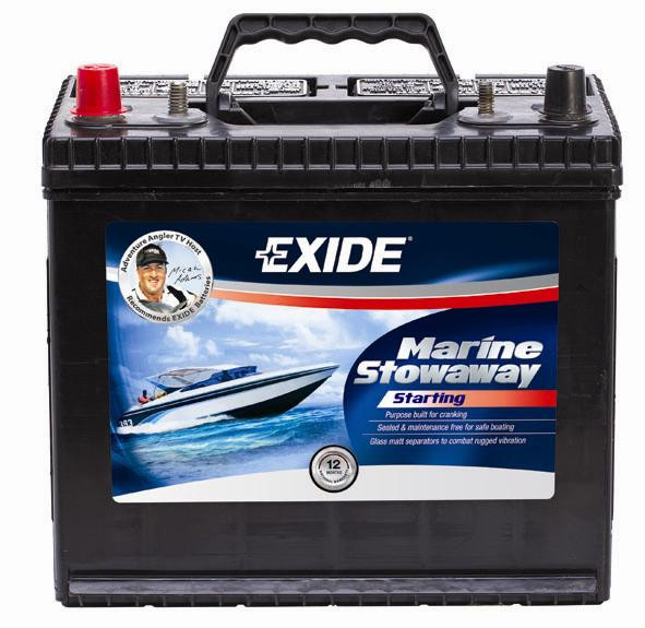 Buy Exide Marine Stowaway Starting Battery 12V online at MarineDeals.co.nz
