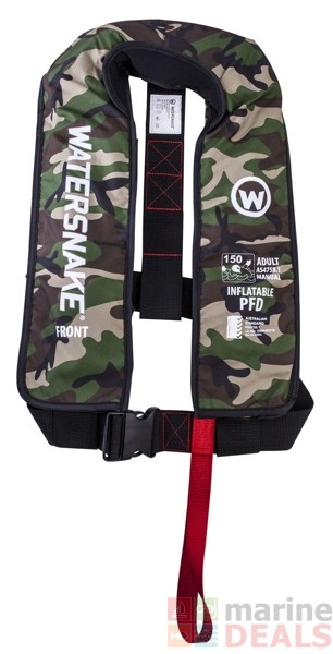 Buy Watersnake Camouflage Inflatable Life Jacket 150N ...
