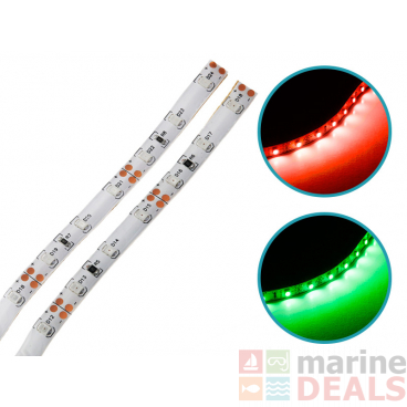 Flexible LED Soft Strip Lights 12v 30cm Green and Red Set