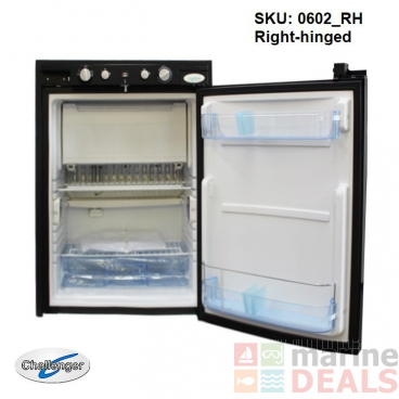 Challenger Built-In 3-Way Gas Fridge 90L Right Hinged