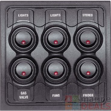 BEP Marine 6 Way Interior Switch Panel