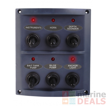 Waterproof 6-Way Switch Panel with LED Indicators