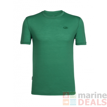 Icebreaker Mens Merino Tech Lite Short Sleeve Crewe Shirt Green 2XL