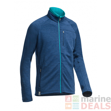 Icebreaker Mens Merino RealFLEECE Sierra Long Sleeve Zip Jacket Equinox Heather/Aegean XL