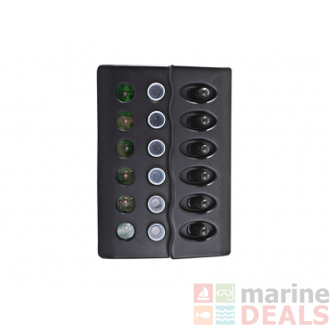 LED 6-Way Switch Panel with 15A Circuit Breakers