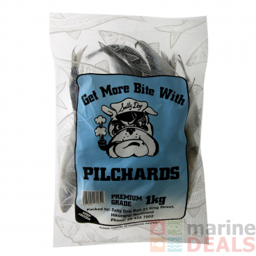 Salty Dog Fresh Frozen Premium Grade Pacific Pilchards Freeflow Bag 1kg