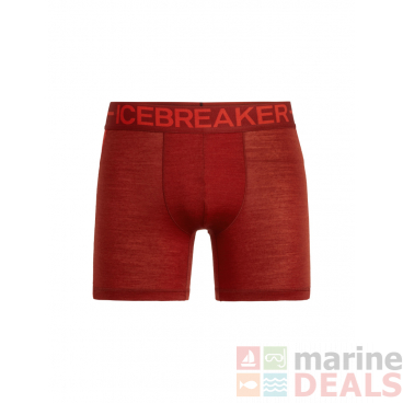 Icebreaker Merino Hybrid Anatomica Zone Mens Boxers Sienna/Chili Red 2XL