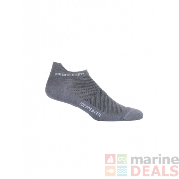 Icebreaker Mens Merino Run+ Ultralight Micro Socks Twister Heather/White XL