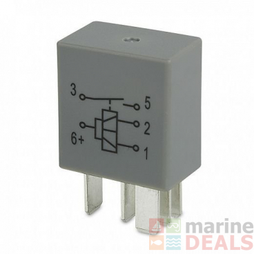 Hella Marine 12V 5 Pin On/Off Latching Micro Relay 20A