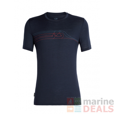 Icebreaker Merino Tech Lite Mens T-Shirt Cadence Pulse Navy 2XL