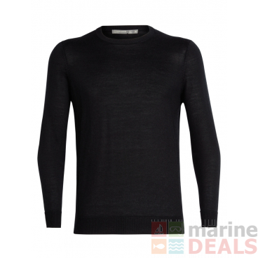 Icebreaker Merino Hybrid Quailburn Crewe Mens Sweater Black L