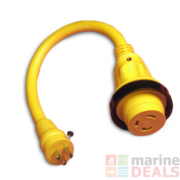 Marinco Pigtail Adapter 30A 125V Female to 15A 125V Male 25ft