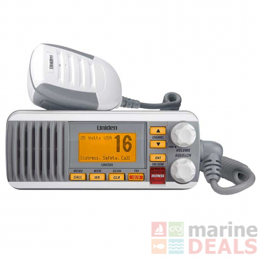 Uniden UM385 Fixed Mount VHF Marine Radio with DSC 25w White