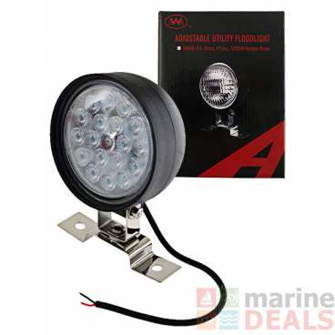 LED Adjustable Utility Floodlight Black 10-30VDC 1100lm