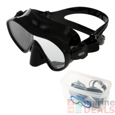 Aropec Schist Single Lens Frameless Adult Dive Mask Black Silicone