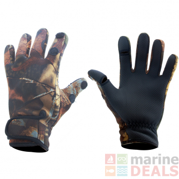 Outdoor Outfitters Neoprene Camo Full Finger Gloves