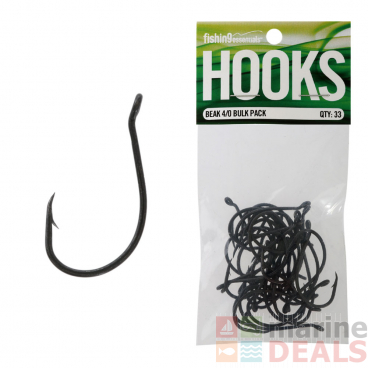 Fishing Essentials Beak Hooks Bulk Pack 4/0 Qty 33