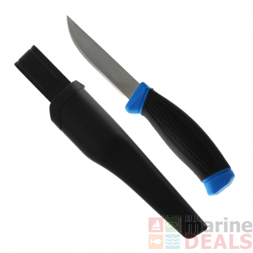 Fishtech Blue Bait Knife with Plastic Sheath