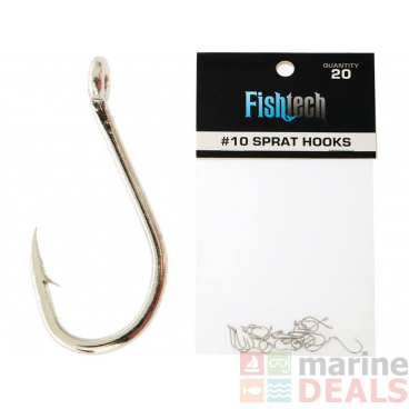 Fishtech Sprat Hooks #10 Qty 20