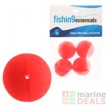 Fishing Essentials Ball Float Red 20mm Qty 4