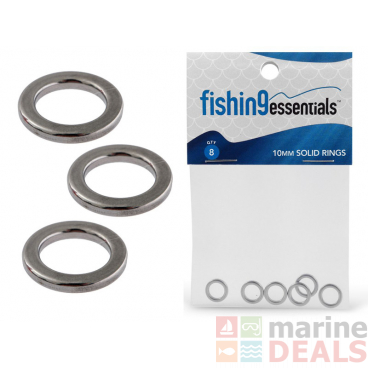 Fishing Essentials Solid Rings 10mm Qty 8