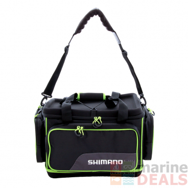 Shimano Waterproof Hard Top Tackle Bag Black/Green
