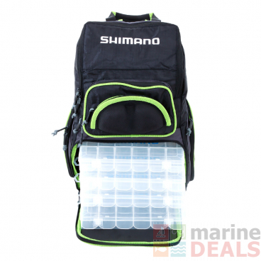 Shimano Backpack with Tacklebox Black/Green XL