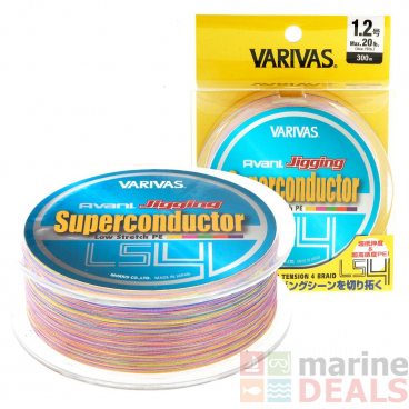 Varivas Avani Jigging Superconductor LS4PE Multi-Colour Braid 300m PE1.2