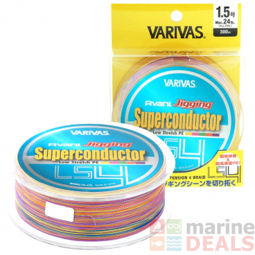 Varivas Avani Jigging Superconductor LS4PE Multi-Colour Braid 300m PE1.5