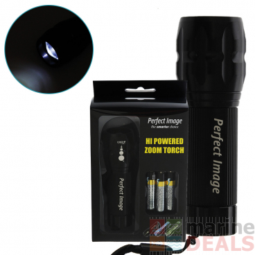 Perfect Image CREE High Power Zoom Torch Black 180lm
