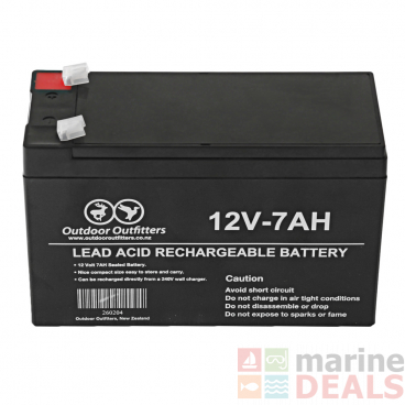 Outdoor Outfitters Rechargeable Lead Acid Battery 12V 7Ah