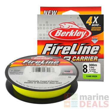 Berkley Fireline Ultra 8 Braid 300m 8lb Flame Green