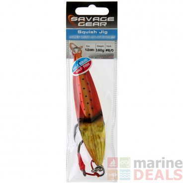 Savage Gear Squish Slow Pitch Jig 12cm 160g Gold Red