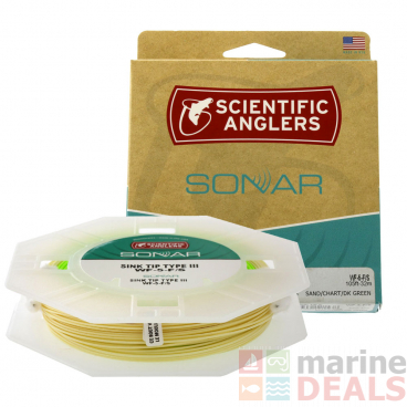 Scientific Anglers Sonar Sink Tip Fly Line Type 3 WF5F/S Sand Dark Green