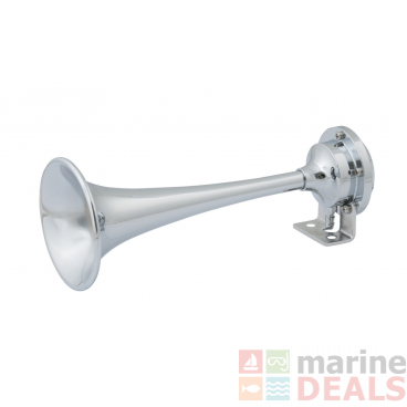 Marinco Chrome Plated Single Trumpet Mini Air Horn 12V
