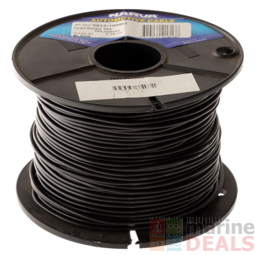 NARVA Single Core 10A Wiring Cable 3mm Black - Per Metre