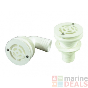 TH Marine Over Flow Drain with Strainer - Straight