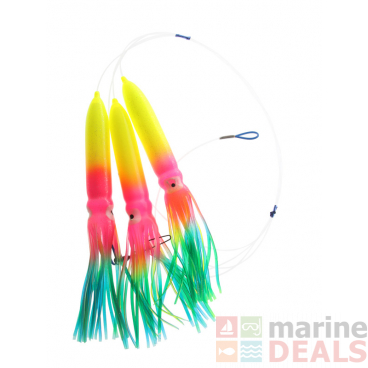 H2O Pro Triple Squid Tuna Daisy Chain Rainbow 28cm