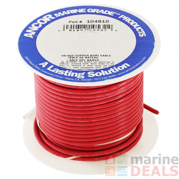 Ancor Tinned Copper Wire 14 AWG 2sq mm Red - 100ft
